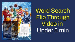 Sports Word Search Puzzle Activity Book Flip Through