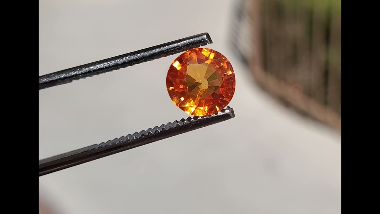 2.55 ct orange sapphire shri Lanka Certified