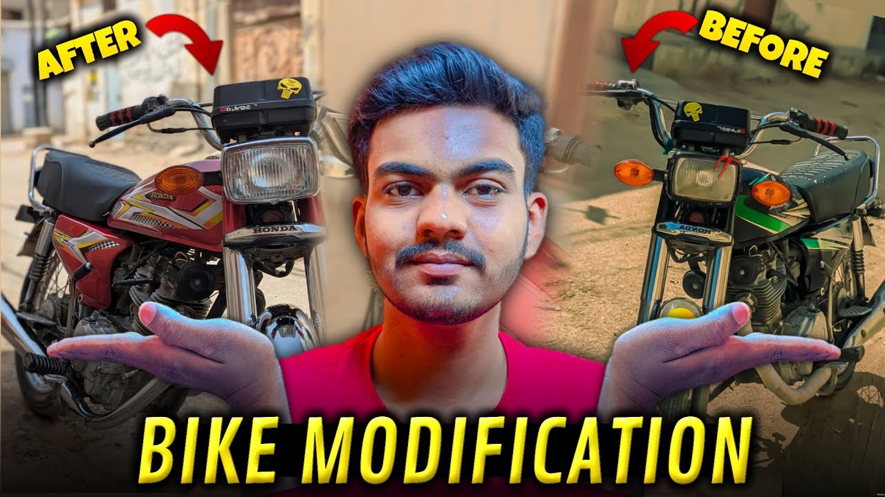Apni Bike Ki Modification Karwali 🤩 | Old Model into 2025 💛