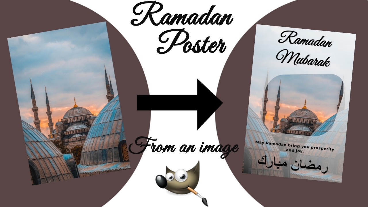 Ramadan 2026 poster design in GIMP | Ramadan | Graphic design | Mansur's Design
