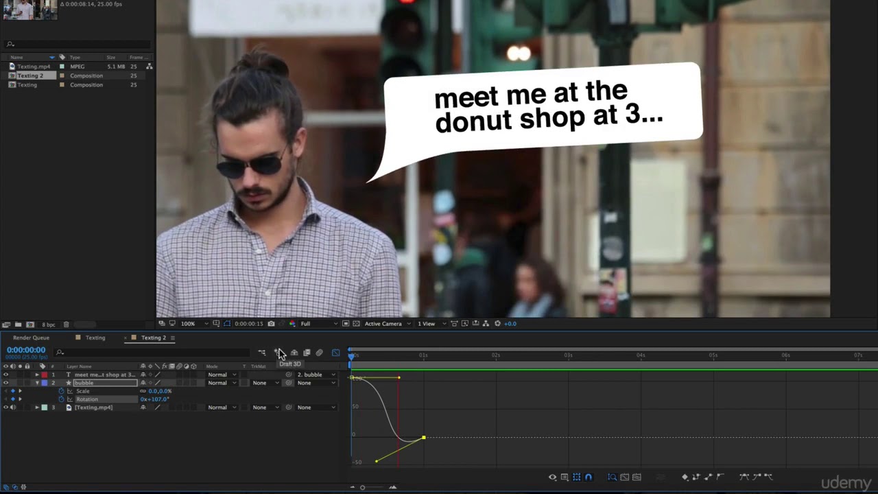 035. Project Text Bubble Pop Up Animation