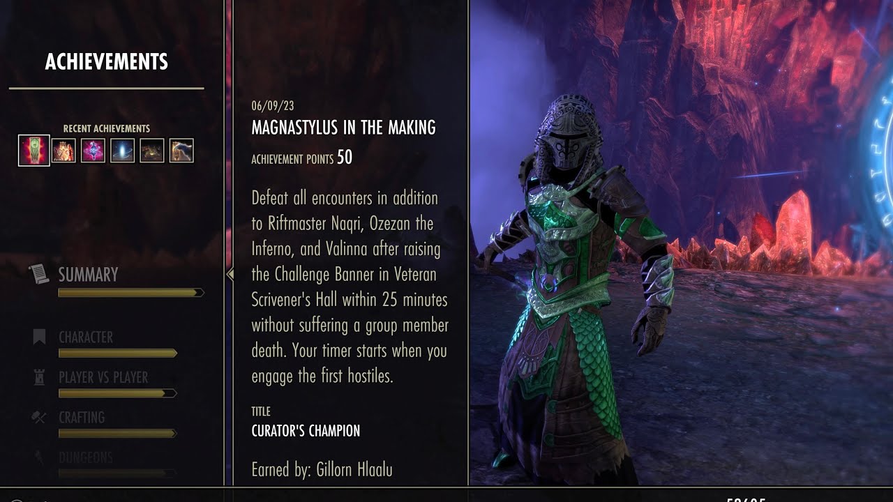 ESO One Bar Sorcerer: Scrivener's Hall Trifecta (Curator’s Champion)
