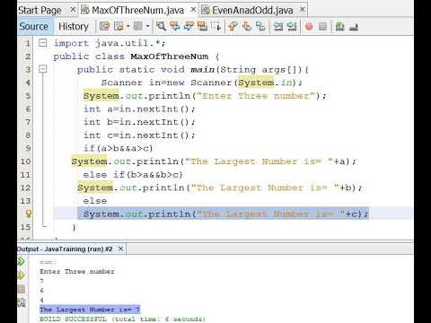 Largest numbers (Maximum number or max number) from three numbers in ...