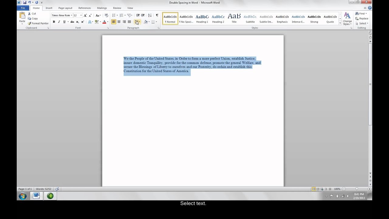 How To Double Space In Microsoft Word Youtube