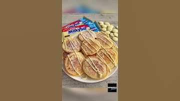 White Chocolate Stuffed Pancakes! Recipe tutorial #Shorts