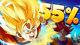 HOW GOOD IS DOKKANFEST GOD GOKU WITHOUT DUPES? 55%! (DBZ: Dokkan Battle)