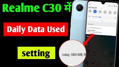 realme c30 me daily data use kaise dekhe | how to enable daily data used realme c30