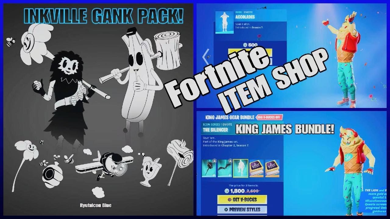 Fortnite item Shop ⛏🛒[INKVILLE GANK PACK ️- LEBRON ️]|Ryufalcon Blue ...