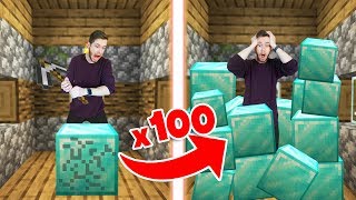 Minecraft Survival Except Every Time You Break A Block IT MULTIPLIES! #3