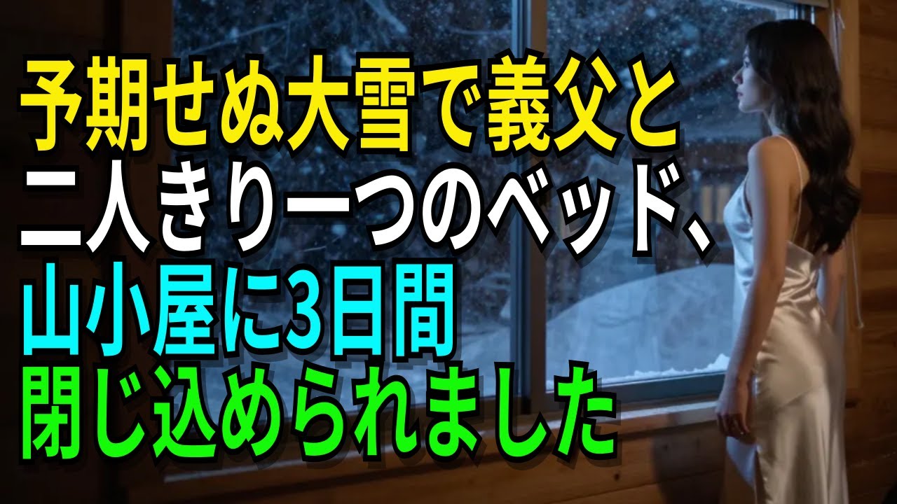予期せぬ大雪で義父と二人きり一つのベッド、山小屋に3日間閉じ込められました