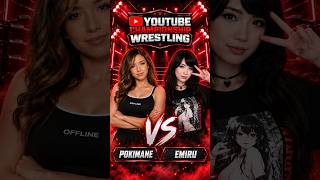 Pokimane stretches Emiru on the middle rope #pokimane #emiru #wrestling #wwe #wwe2k26 #streamer