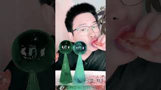 ASMR MUKBANG ICE EATING SOUNDS [ eat ice and jelly ] #asmr #ice #shorts #jelly #mukbang #icecream