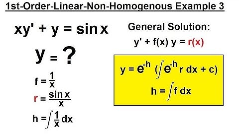 Differential Equation - 1st Order, Linear Form (6 of 9) Example 3 of Non-Homogenous Form