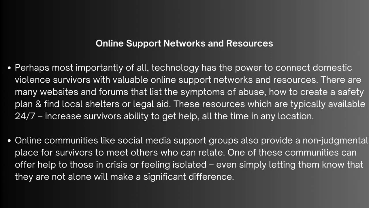 Domestic Violence: Using Technology to Escape Domestic Violence