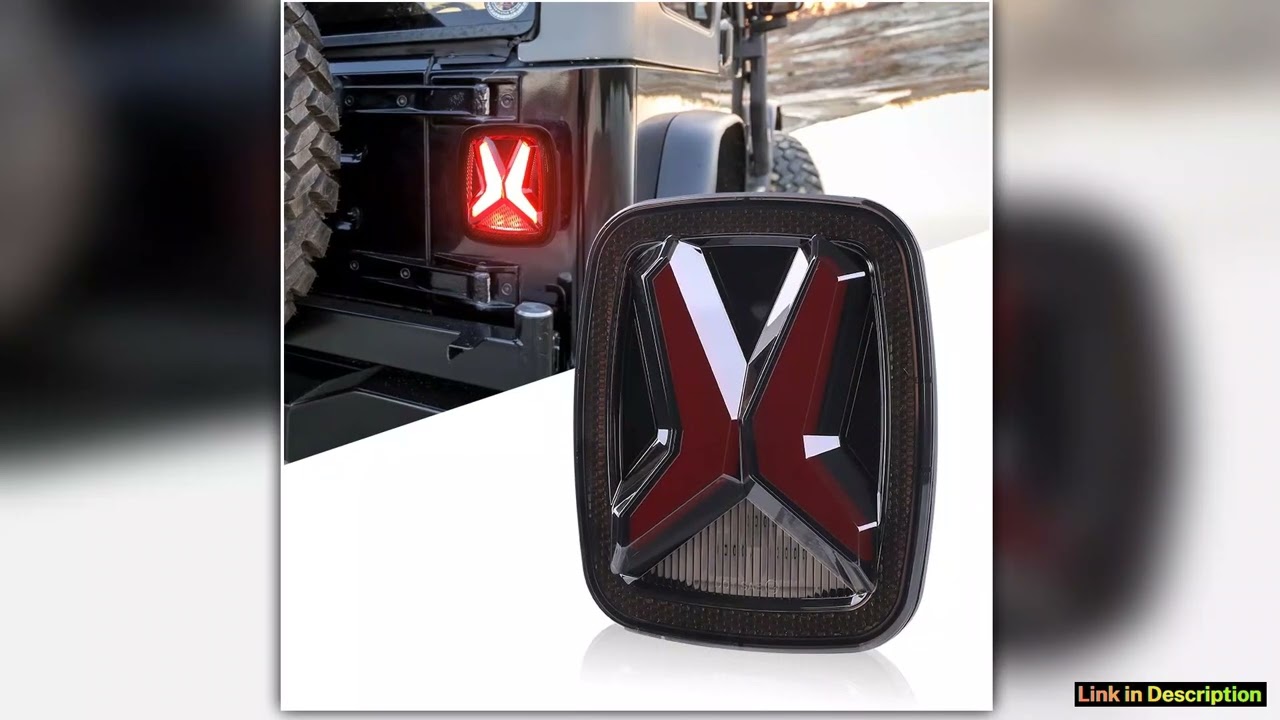 Car Rear LED Tail Lights For Jeep Wrangler CJ TJ YJ 19982006 Universal XShape Design Smoked 12v