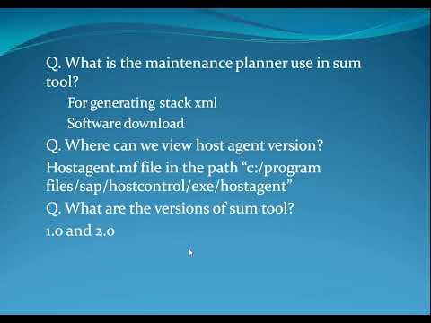 SAP BASIS INTERVIEW QUESTIONS  - SUM TOOL