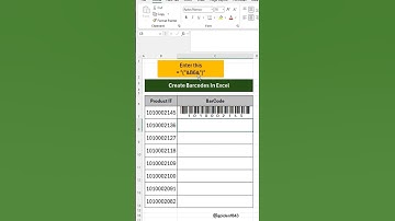 #រូបមន្ត Excel របៀបធ្វើ Barcode