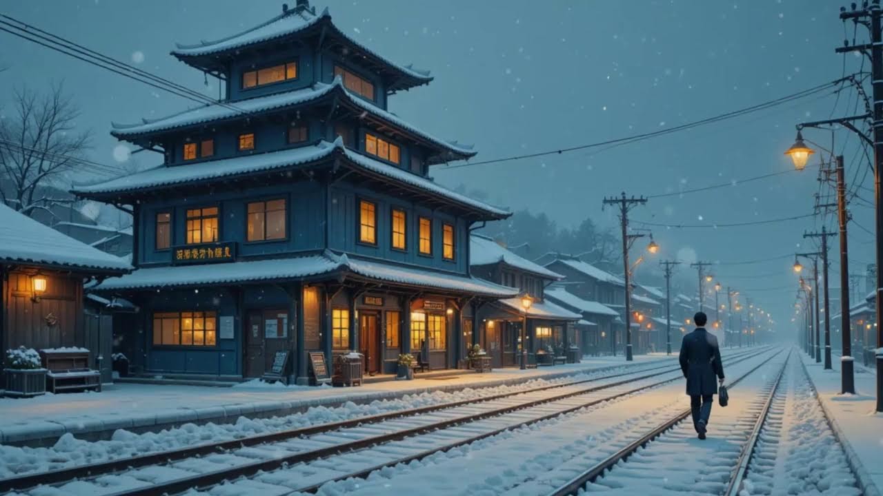 Snowy Tokyo Lofi Nights ❄️ Chill Beats for Calm Study