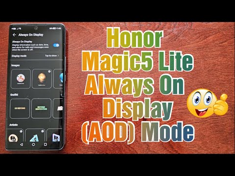 Honor  Magic 5 Lite Enable Always On Display (AOD) Feature Show Limited Info While Phone is asleep