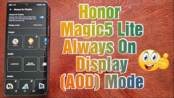 Honor  Magic 5 Lite Enable Always On Display (AOD) Feature Show Limited Info While Phone is asleep