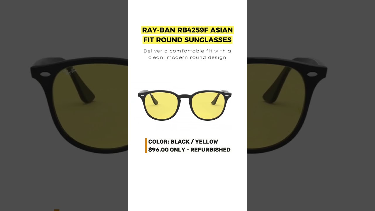 Motorhelmets Store Sale Ray-Ban RB4259F Asian Fit Round Adult Lifestyle Sunglasses 