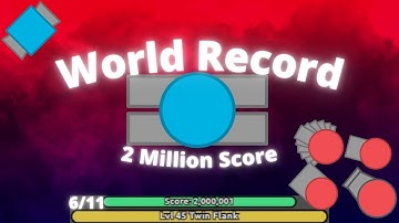 Diep.io  -  World Record!  -  2 Million Score Twin Flank!  -  6/11