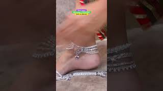 New designer,beautiful silver payal  with 65%discount on instant order #ytshorts #payalcollection  ￼