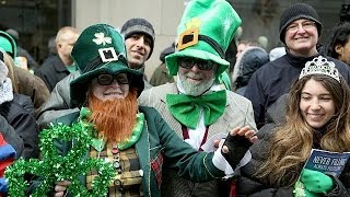 Protests at US St Patrick's Day Parades in New York and Boston