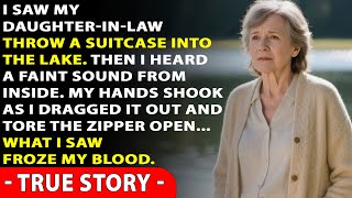 I saw my daughter-in-law throw a suitcase into the lake… what I found inside froze my blood.