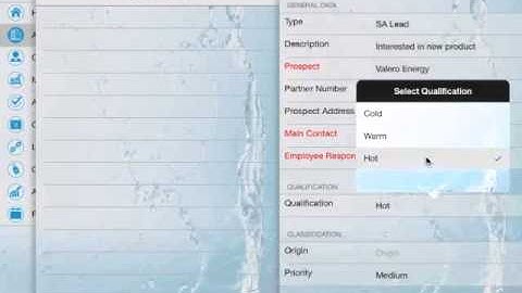 Unvired CRM for SAP CRM Sales (iPad)