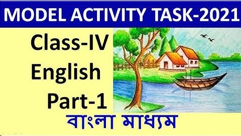 Model Activity Task English class-iv(4)//class -4 model Activity Task English//class-4
