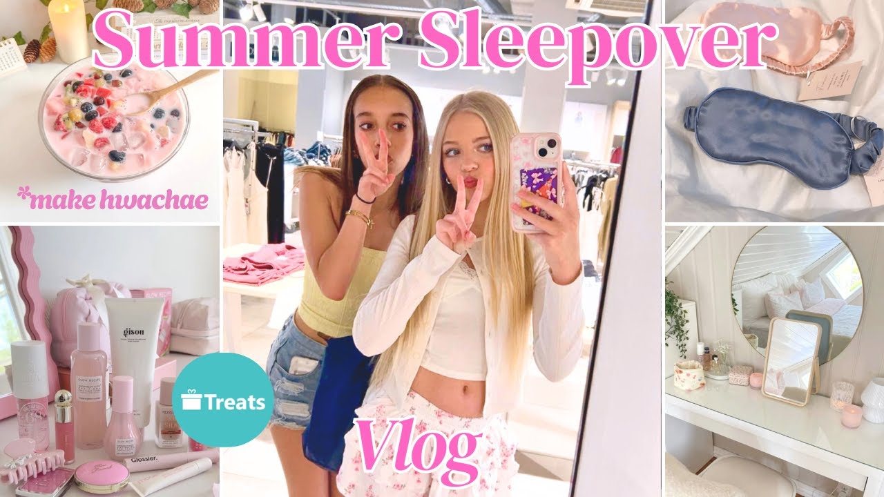 SUMMER SLEEPOVER VLOG *ft Treats box ☀️🍉🌸