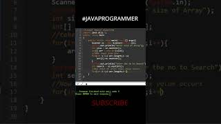 #7. Linear Search Algorithm || Java Program  #javaprogrammer #codingislife