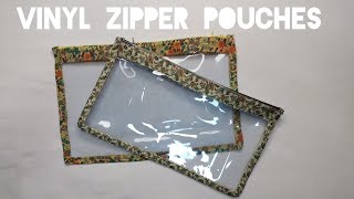 Vinyl Zipper Pouch , Clear Vinyl Zipper Pouch Tutorial