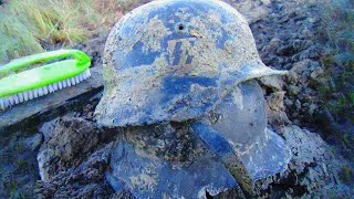 EXCAVATIONS OF DEEP GERMAN DUGOUTS / FOUND WWII SOLDIERS