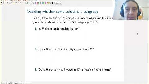 Subgroups (Week 3, part 1)