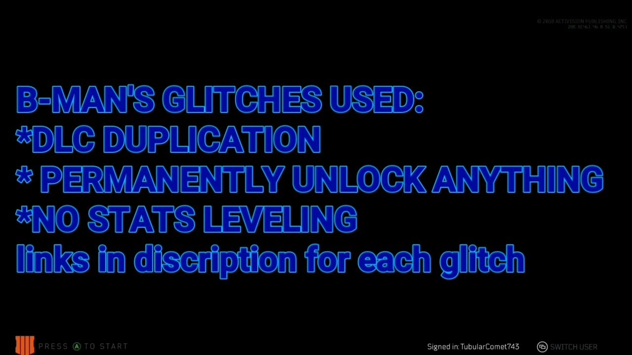 making bo4 glitched accounts , dlc weapon duplication, no stat leveling, equip annything glitch