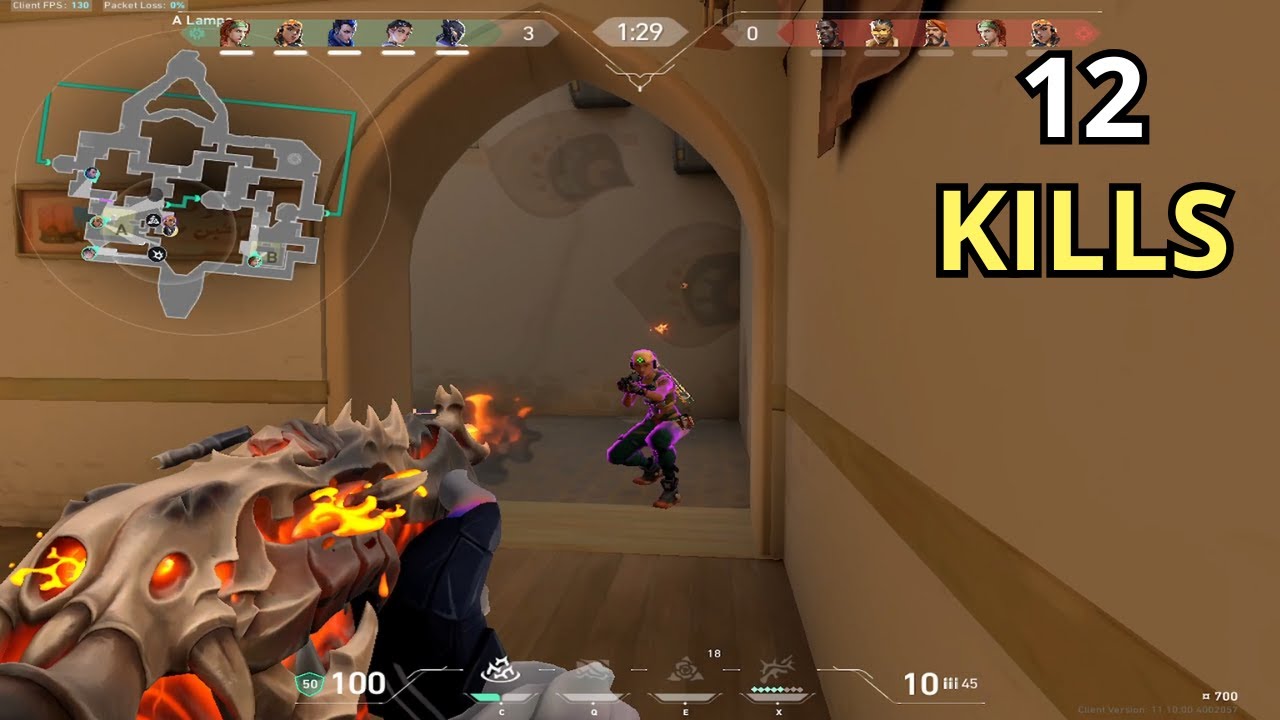 Valorant - 12 Kills As Vyse Bind Full Gameplay (No Commentary)