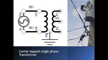 Center tapped single phase transformer