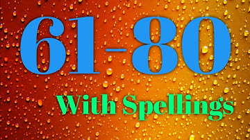 61-80 Number with spellings । 61-80 । 61 to 80 । number counting