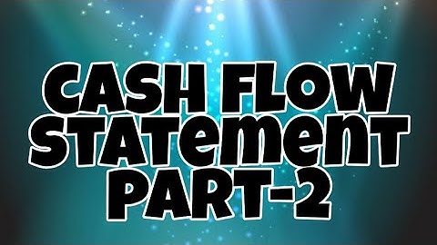 cash flow statement/ 12th /DU / MCO 5/PART-2