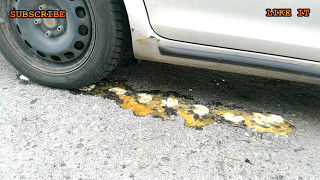 ★Эксперимент. Яйца против автомобиля. Смогут ли яйца уцелеть, если их переедет автомобиль.