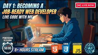 [7.4.26] Day 1(Part-1): Becoming a Job-Ready Web Developer | 8 hours+ Live Code with me