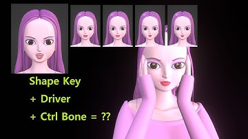 블렌더 캐릭터 애니메이션 - Shape Key로 입술 움직임 만들기 part 2 (blender - lips Shape Key in blender part 2)