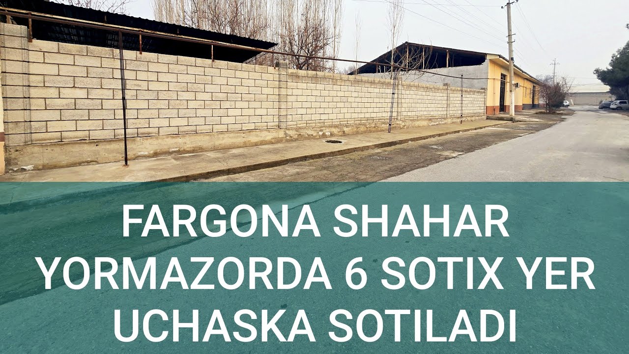 FARGONA SHAHAR YORMAZOR BOLTA KOLDA 6 SOTIX YER UCHASKA SOTILADI JOY NARHI 1 SOTIXI 6 500$