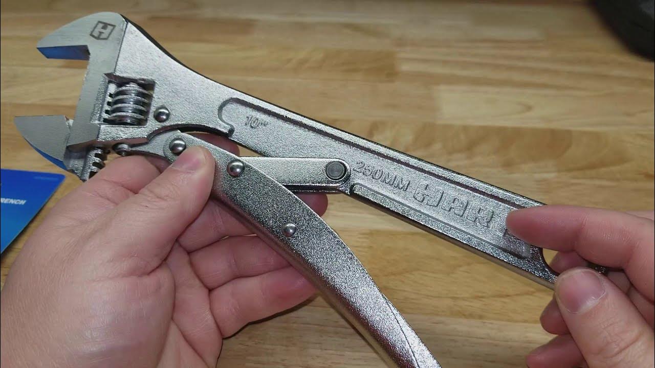 HART 10inch Locking Adjustable Wrench, Chrome Vanadium Steel YouTube