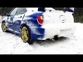 Subaru Impreza WRX vs AUDI QUATTRO Winter Snow-Lake DRIFT