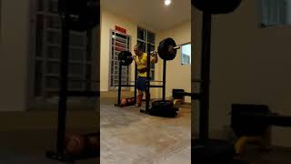 Squat 142.5kg/315lb for 5 reps.