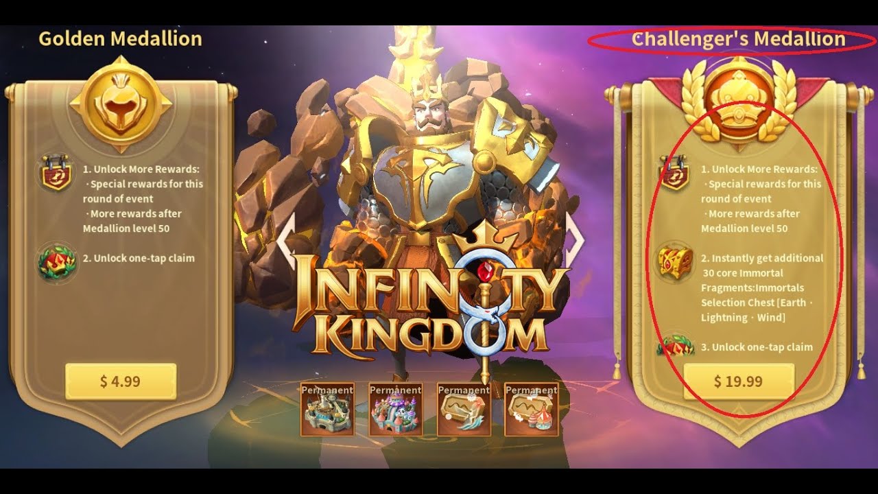 Infinity Kingdom Golden Path and Merit Coins. YouTube