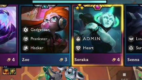 3 STAR SORAKA | 4 Admin 6 Heart | Set 8 | Teamfight Tactics